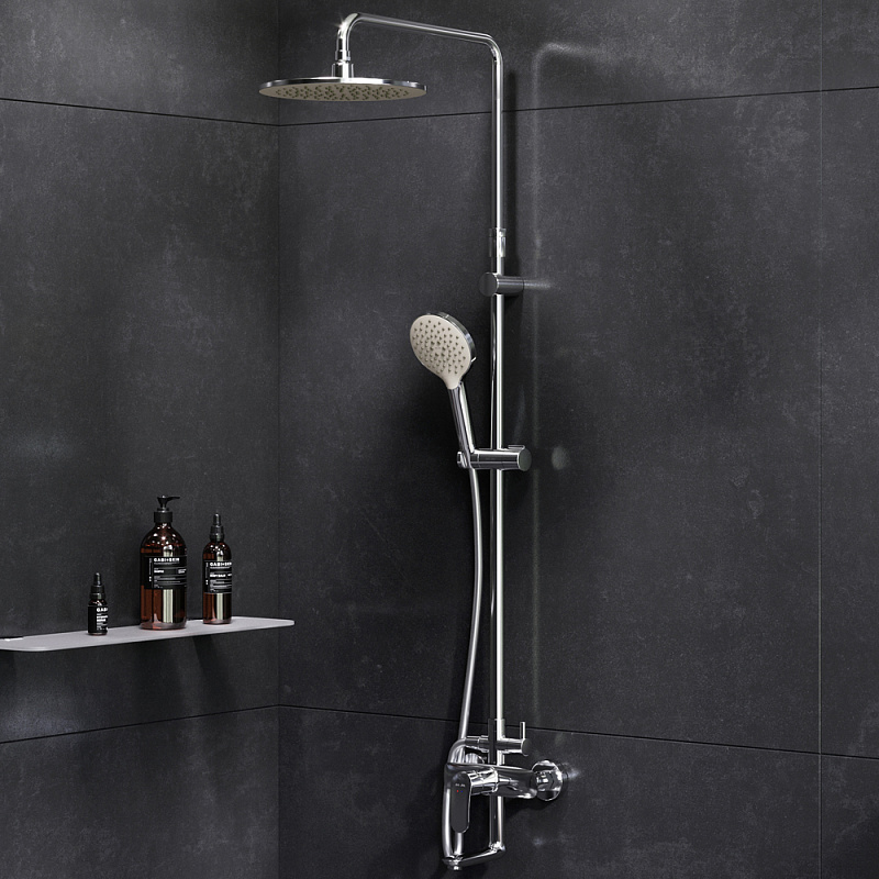 F0780964 душ.системанабор:см-ль д/ванны/душаверхний душ d250 мм ручной душ 120 мм 3 функции AM.PM Like - Вид №2