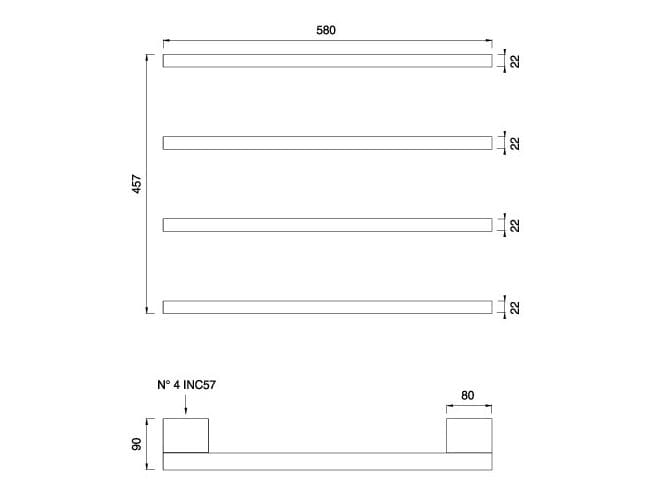 Настенный электрический полотенцесушитель из нержавеющей стали CEADESIGN SIXTY-аксессуары ARCH-00034772 - Вид №2