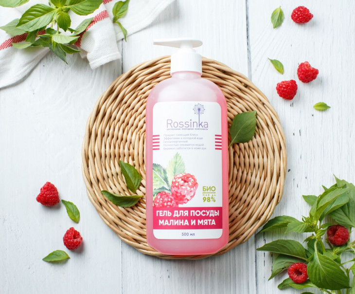 6940 Гель для посуды "Малина и мята" Вкусляндия 