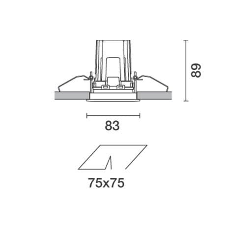 Wall washer quadrato iGuzzini Лазерная ARCH-00091157 - Вид №2