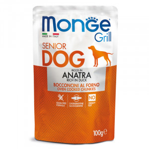 ПР0056910 Корм для собак Dog Grill для пожилых, утка пауч 100г Monge