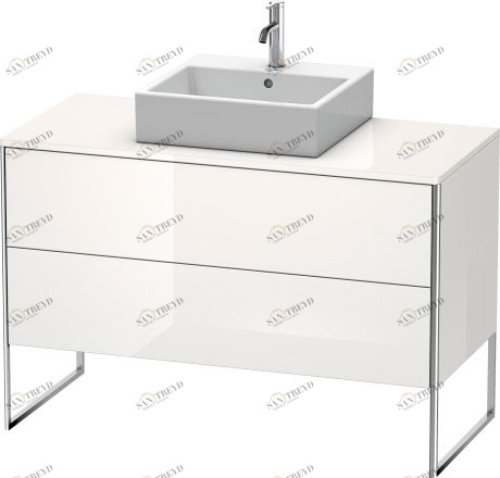 XS492208585 XSquare Тумбочка для консоли напольная Белый глянцевый лак Duravit