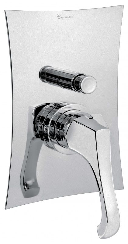 76019CSP Внутристенный смеситель Ares на 2 выхода, цвет зачищенный хром EMMEVI