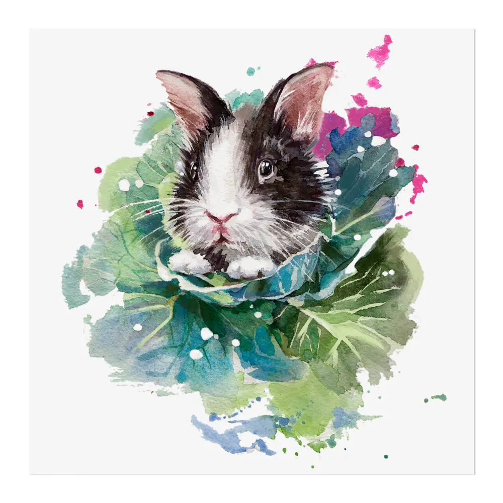 Канвас Кролик 30x30 см Постер-лайн STLM-2073927