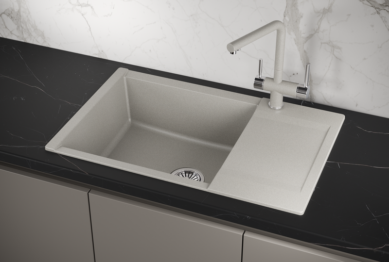 ES-7807, БАЗАЛЬТ, кухонная мойка, кварц, ESTETICA