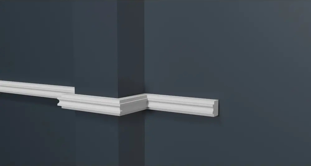 91540844 Молдинг Decor-dizayn DD627 на стену, ударопрочный, под покраску, дюрополимер, белый, 2000x15x13 мм STLM-0823483