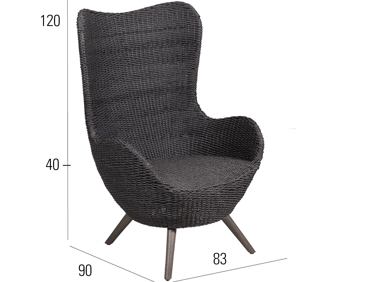 68.00.0862 Кресло Ocean Twist черное Mbm - Вид №2