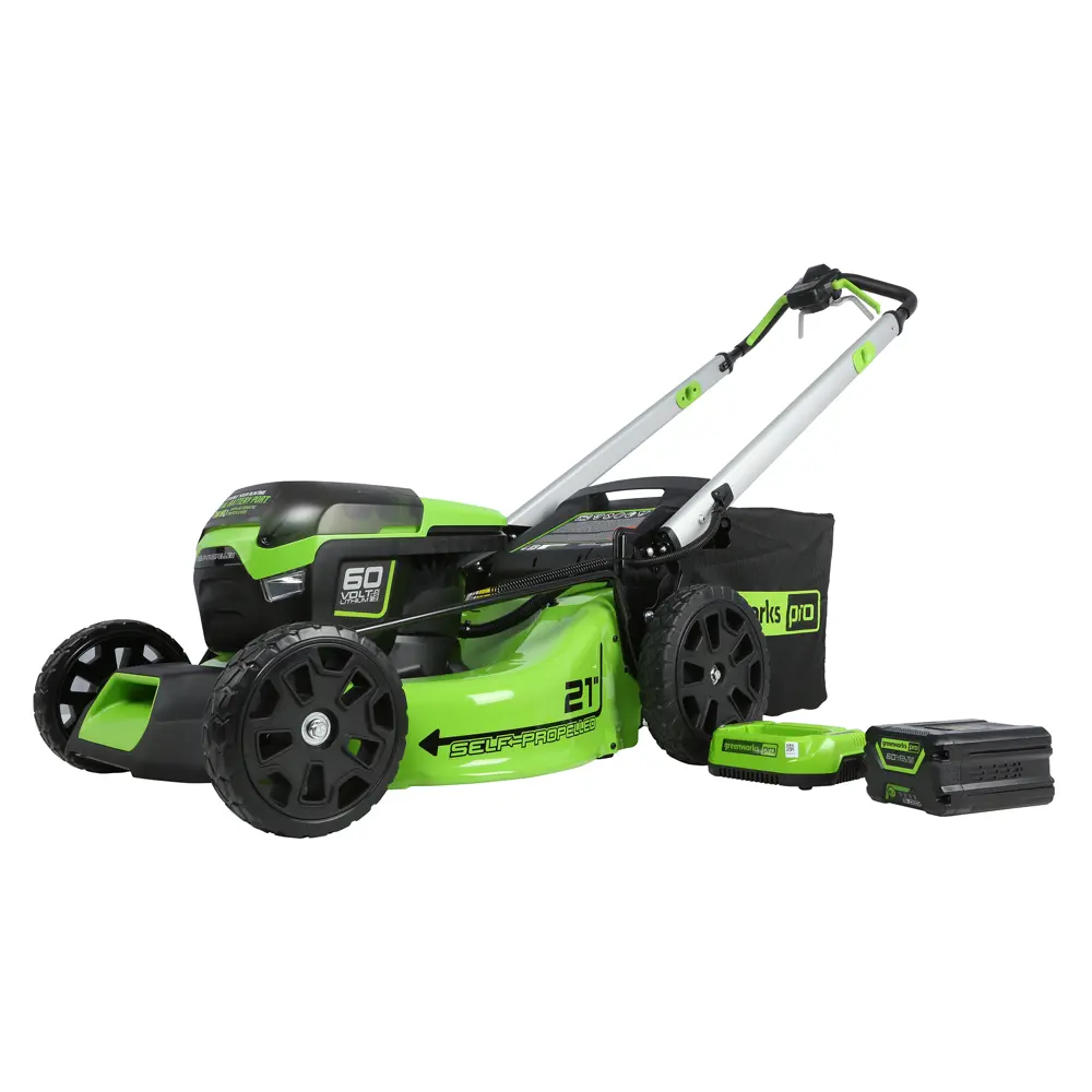 Газонокосилка аккумуляторная бесщеточная самоходная GreenWorks 2514307UB 60 В 60 см 1x4 Ач АКБ и ЗУ входит в комплект 84134005 STLM-2189953  - Вид №3