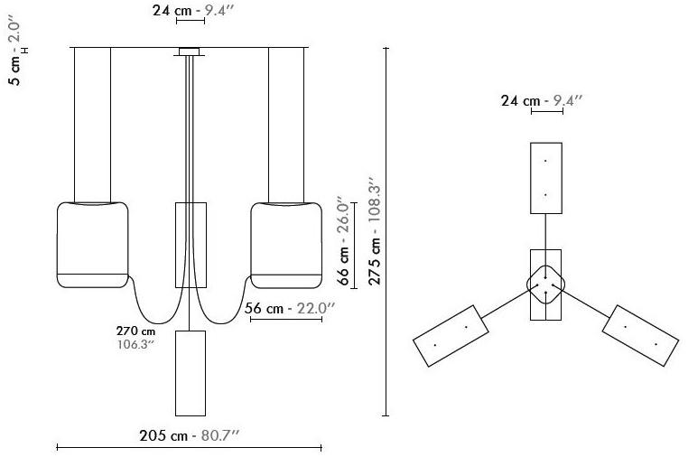 designheure Регулируемый светодиодный подвесной светильник Eau de lumière sun-id-1450450 - Вид №3
