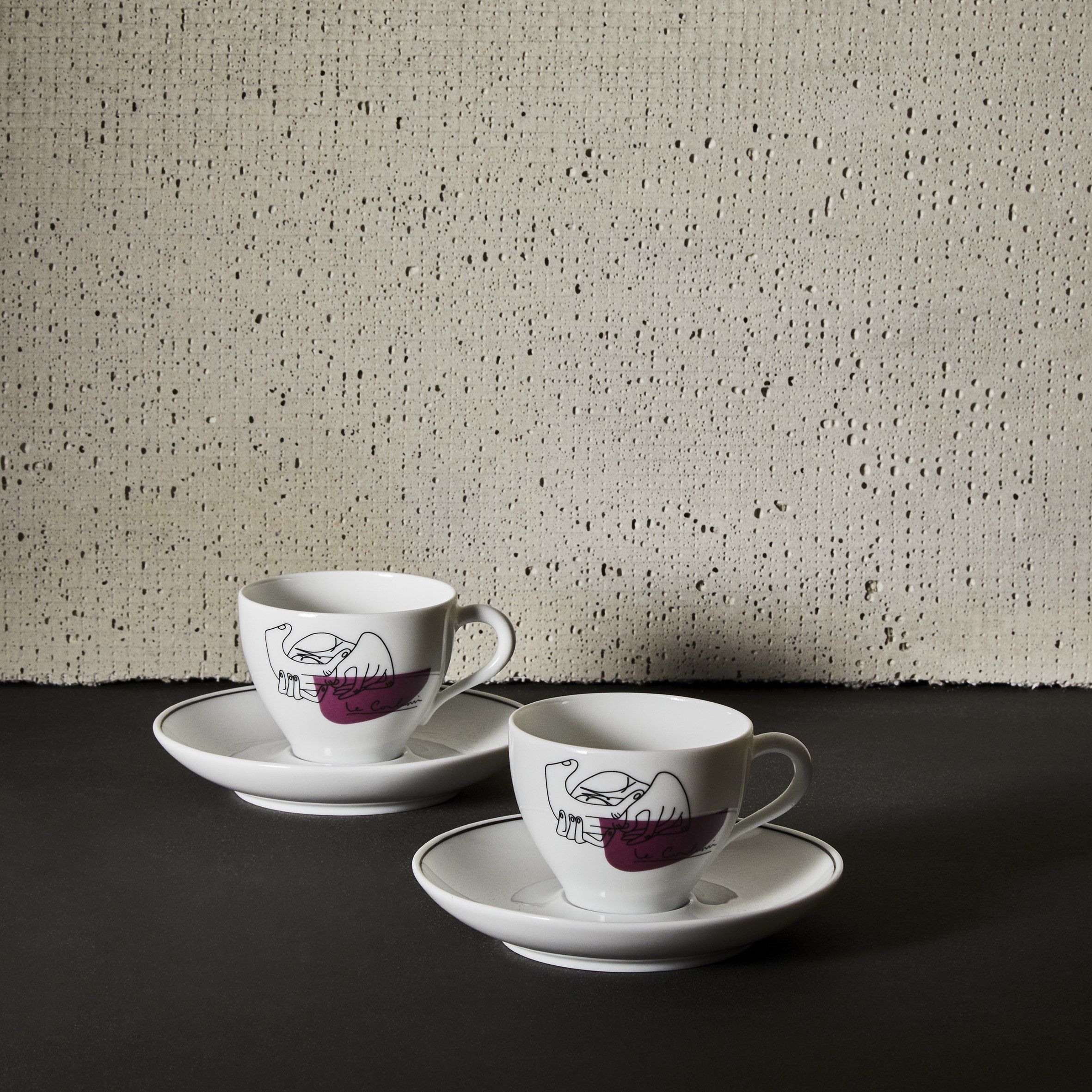 Набор фарфоровых кофейных чашек с блюдцем CASSINA Gnr Service Prunier ARCH-00009042 - Вид №3