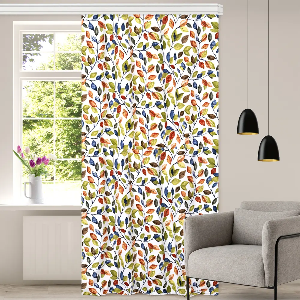 Штора на ленте для кухни Арджуна 136x180 см цвет мультиколор Altali STLM-2113598