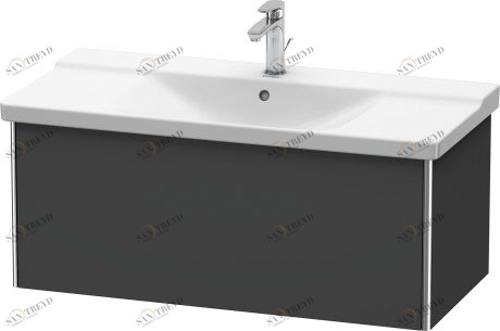 XS408204949 Тумбочка подвесная XSquare #XS4082 1010 x 473 мм Графит матовый, декор Duravit