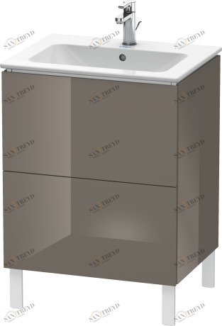 LC662508989 Тумбочка напольная L-Cube #LC6625 620 x 481 мм Фланелево-серый глянцевый лак Duravit