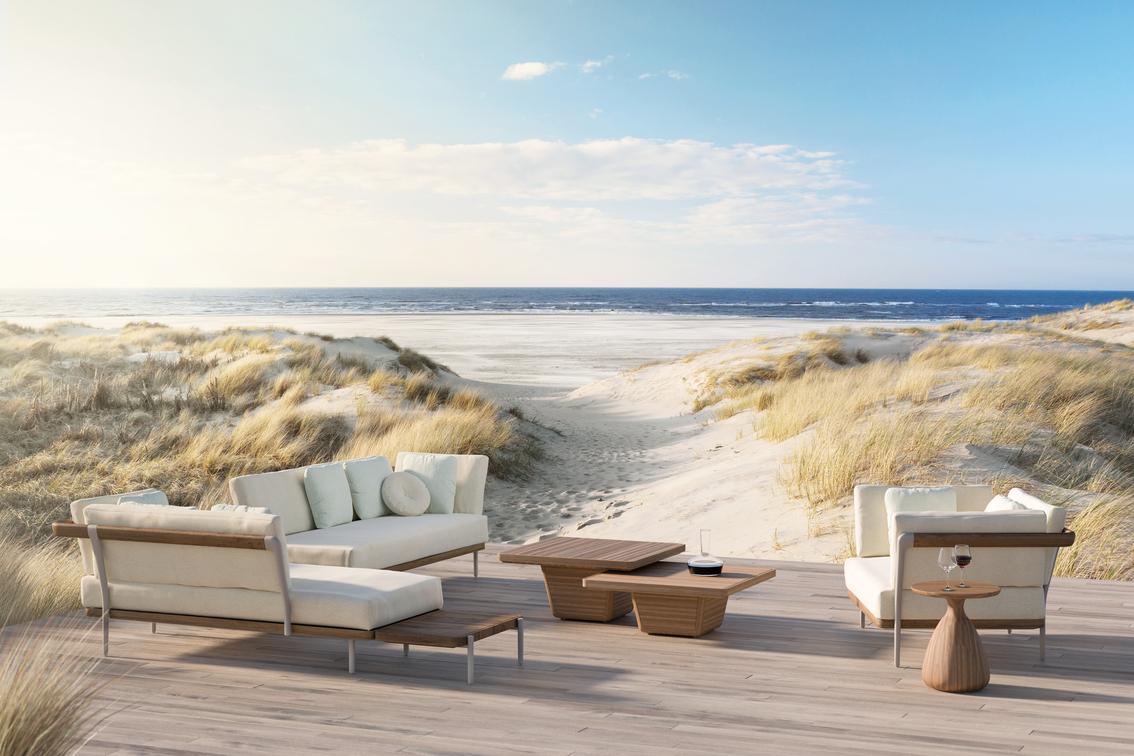 MNST1248 Журнальные столики, teak, матовый 79см x 79см Manutti Cobi  - Вид №4