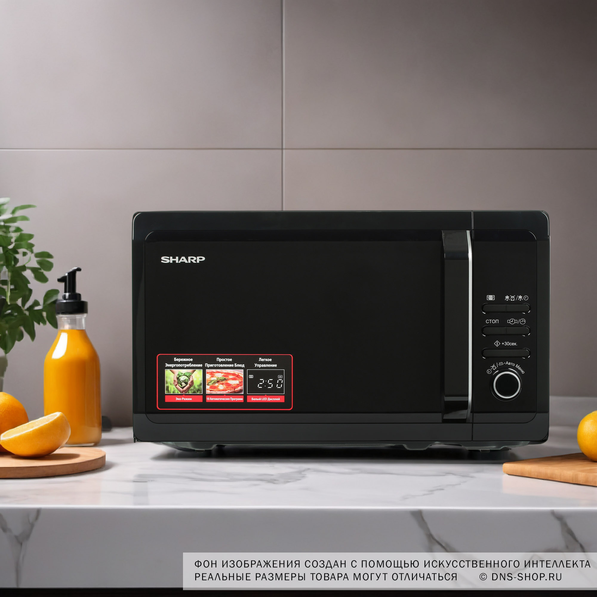 1109724 Микроволновая печь Sharp R2852RK черный STDN-0000780 - Вид №9