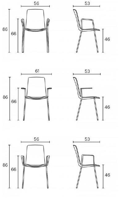 ENEA Стул полипропиленовый с подлокотниками Lottus high sun-id-1446942 - Вид №13