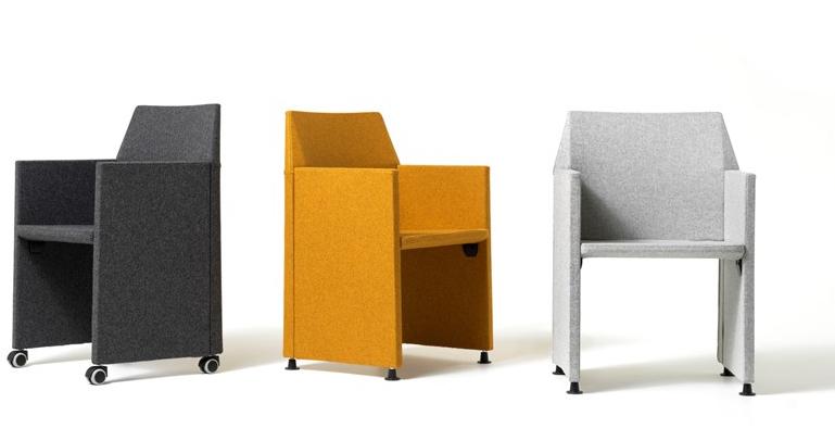 Diemme Стул для конференций из ткани на колесиках Origami sun-id-1421695 - Вид №4