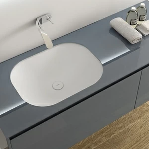 LA425B Встроенная раковина под столешницу овальная Inbani SOLIDSURFACE