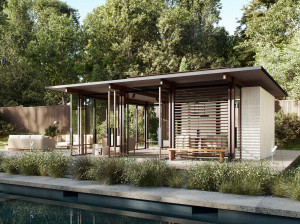 Алюминиевый и стеклянный зимний сад