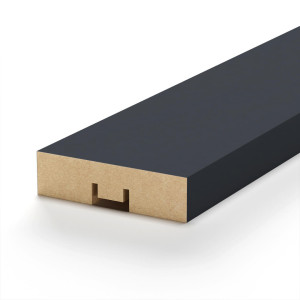 Интерьерная Рейка МДФ STELLA Планкен De Luxe Black Lead 16*60*2700 (уп.6 шт.) STSR-848