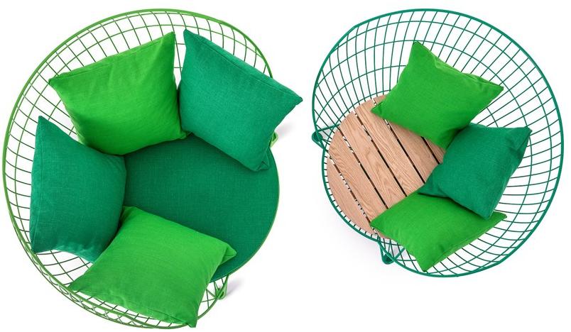 Nola Industrier Кресло из нержавеющей стали с высокой спинкой Basket sun-id-1507288 - Вид №4