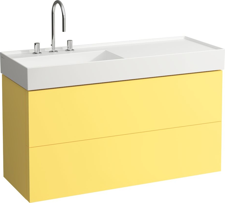 H8133327571121 Раковина, полочка справа, со специальным скрытым сливом LAUFEN PRO - Вид №6