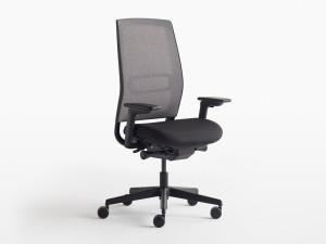 Поворотный сетчатый офисный стул с подлокотниками 5 спиц