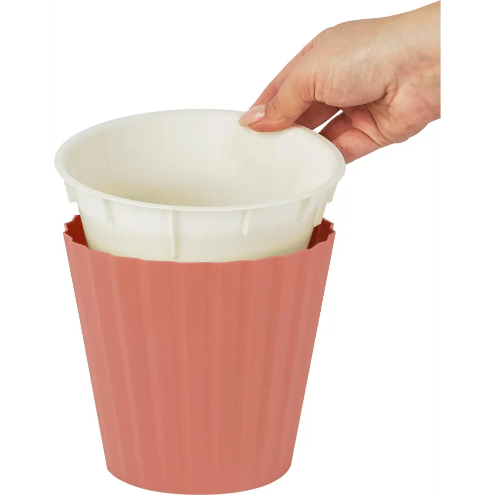 Горшок цветочный Engreen Sand D160 ø16 h14.6 см 2л пластик коричневый INGREEN STLM-2054861 - Вид №2