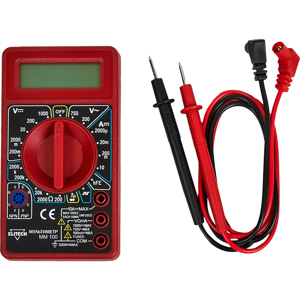 Мультиметр Elitech 100 - профессиональный измеритель электрических параметров 89202631 STLM-1453392 - Вид №5