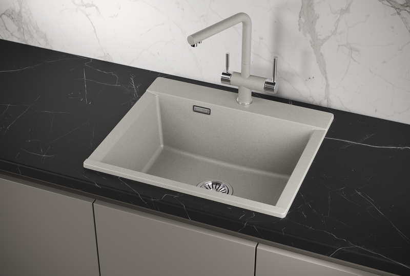 ES-5804, БАЗАЛЬТ, кухонная мойка, кварц, ESTETICA