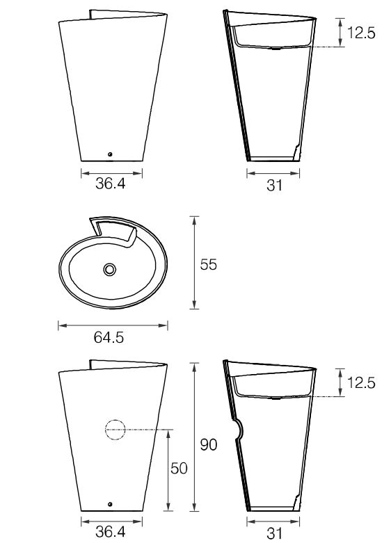 Kon white Mastella  Раковина  - Вид №2