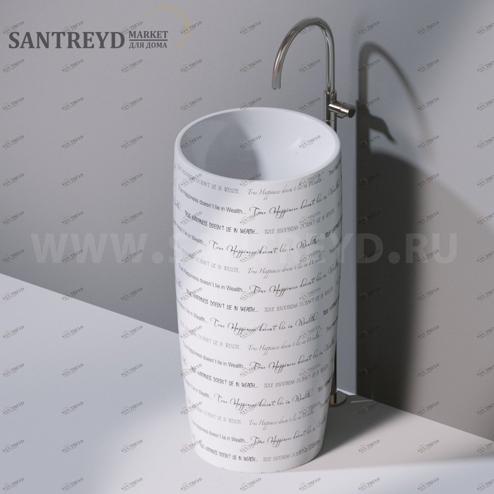 L103T0R0VT.420 Напольная раковина стоящая круглая A. e T. Italia PILLAR AeT ITALIA