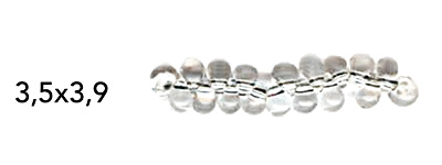 321-91001 Бисер Чехия DROPS 3.5 x 3.9 мм 50 г 00050 прозрачный PRECIOSA 