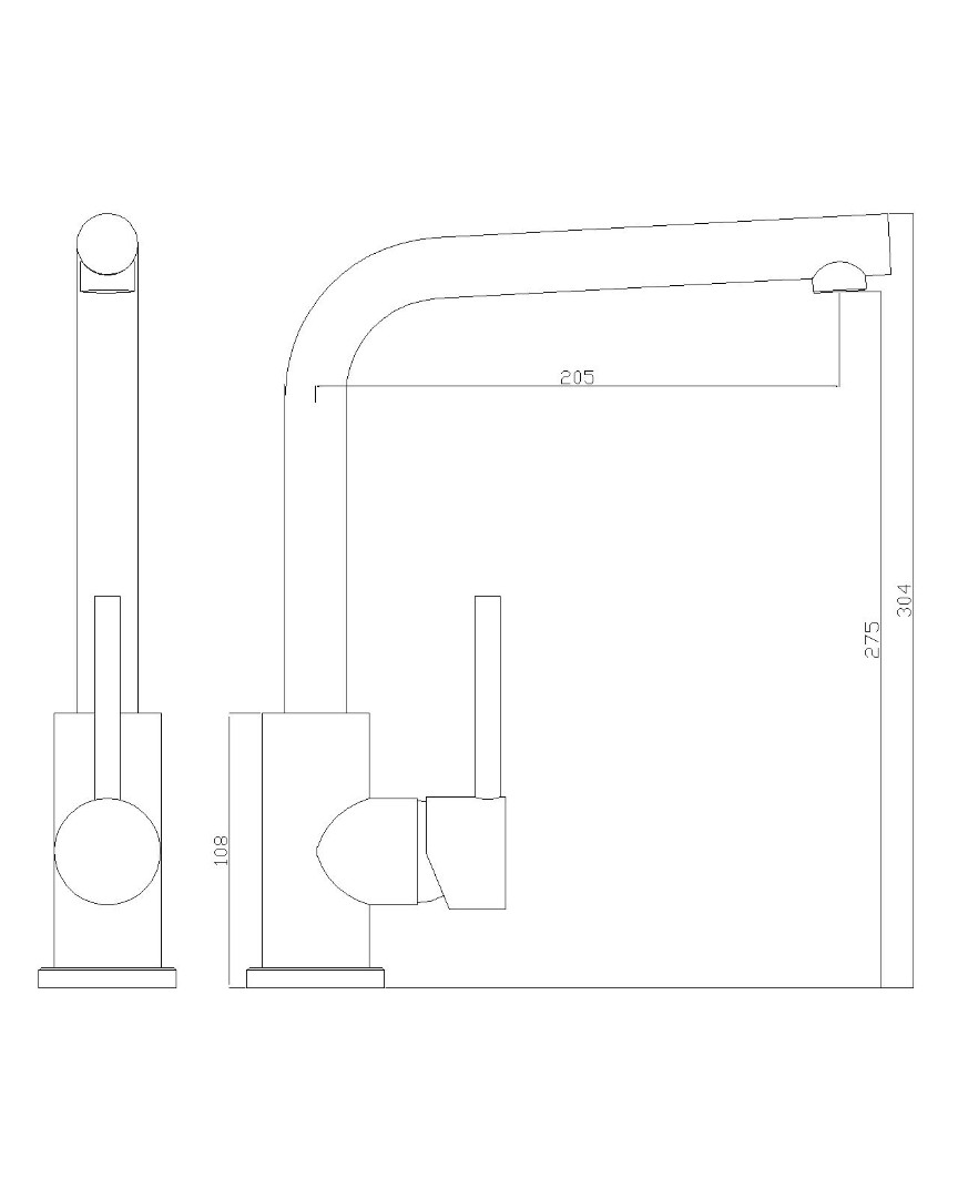 Кухонные смесители Eco Glasgow SSN-3028S-SS SEAMAN - Вид №3