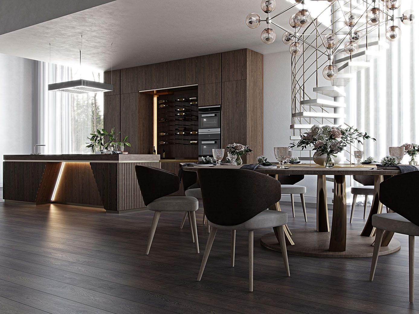 Кухня с островом на заказ EUPHORIA VENERE ARCH-00029190 - Вид №2