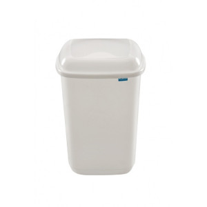 607-02 PLAFOR Белое ведро с плавающей крышкой 12 л. Натуральный