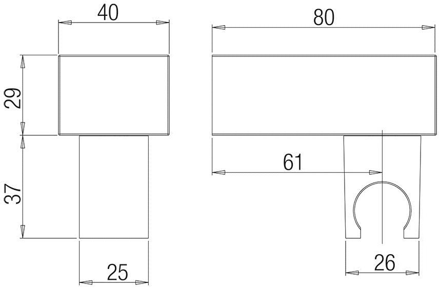 Paini Dax 82CR185 держатель для лейки  - Вид №2