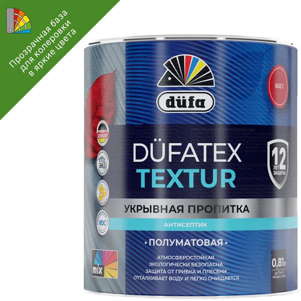 87891039 Пропитка защитно-декоративная Dufa Textur полуматовая прозрачная 0.81 л STLM-0852244