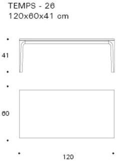 Kendo Mobiliario Прямоугольный журнальный столик с керамической столешницей  Temps-26  - Вид №8