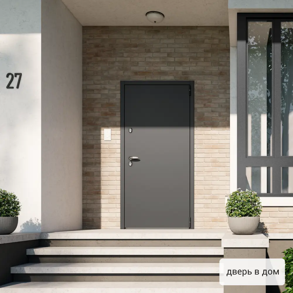 Дверь входная металлическая Норда 950 мм правая цвет вест бежевый TOREX STLM-2126206 - Вид №13