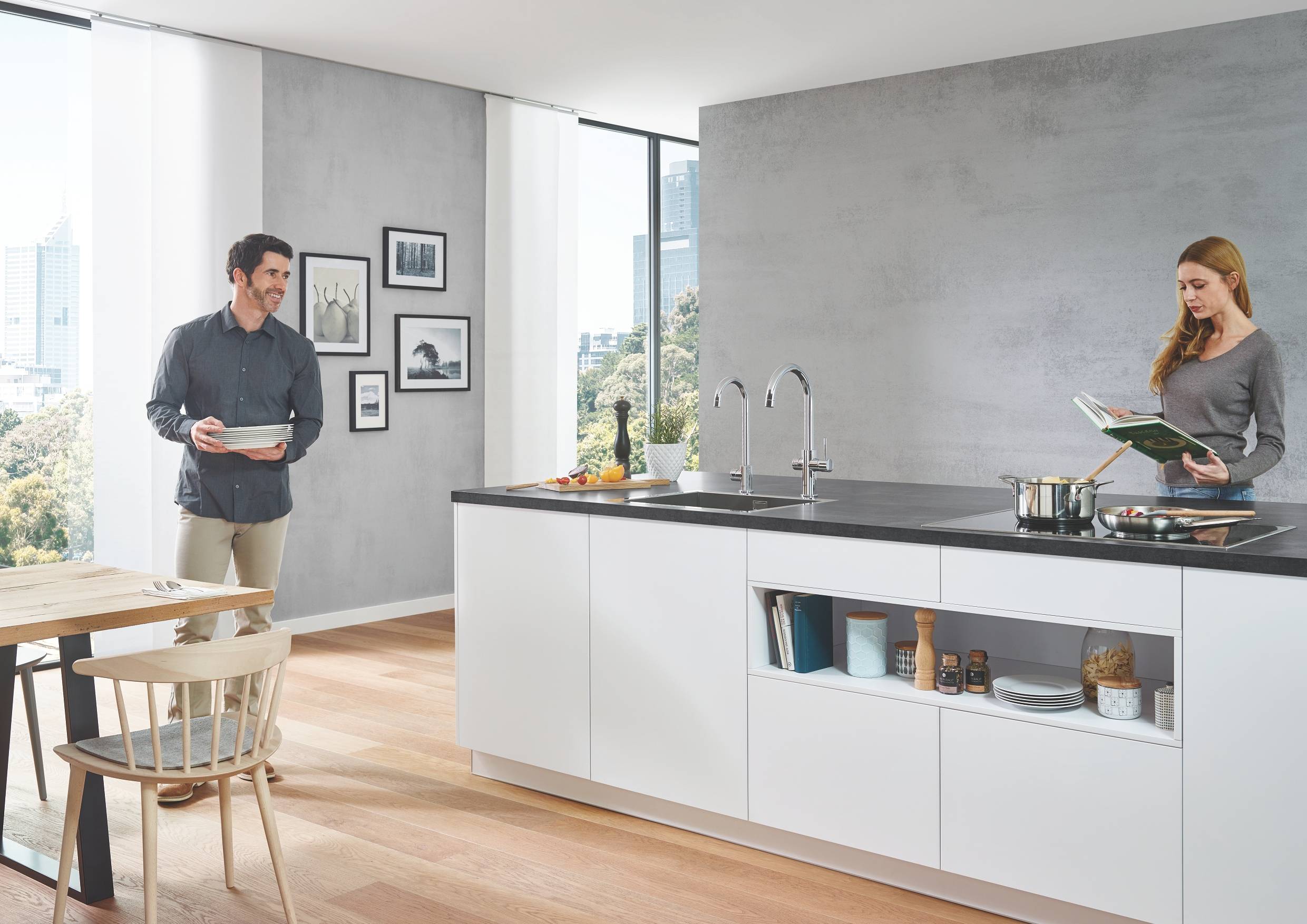 Комплект со смесителем для кухни GROHE Red Duo New, бойлер L-size, хром (30079001) - Вид №15