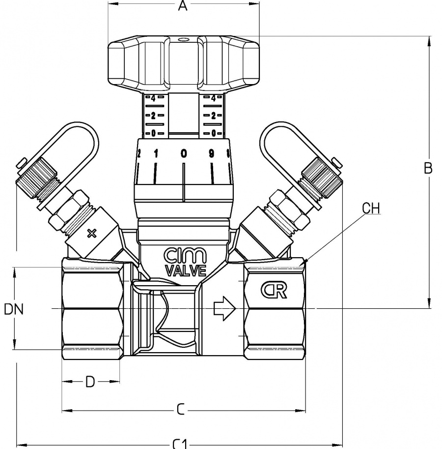 CIMBERIO CIM 787OTDP 2 Клапан балансировочный ручной CIM 787OTDP  - Вид №1