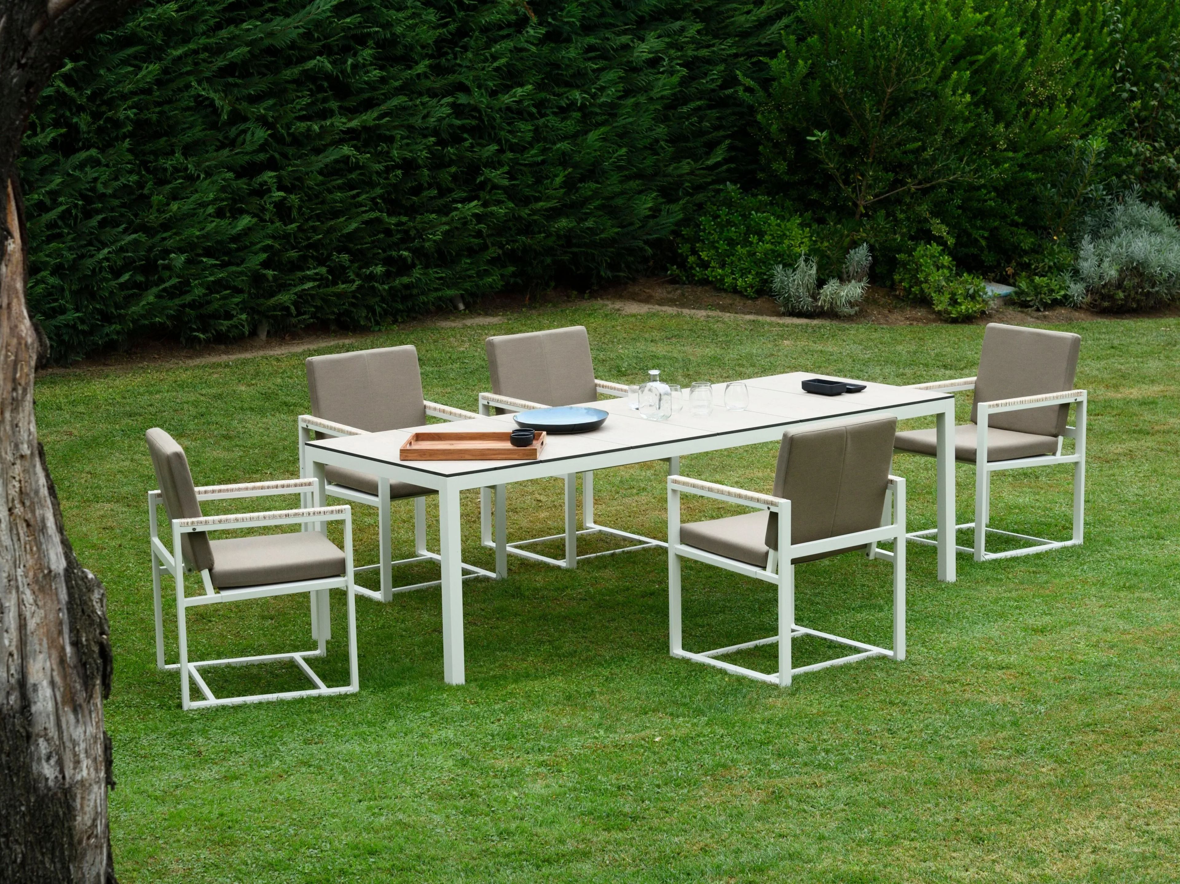 Алюминиевый и деревянный прямоугольный садовый стол 10Deka ARCH-00082160 - Вид №2