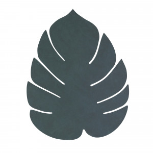 989953 NUPO dark green подстановочная салфетка лист монстеры 42х35 см, толщина 1,6мм;LIND DNA