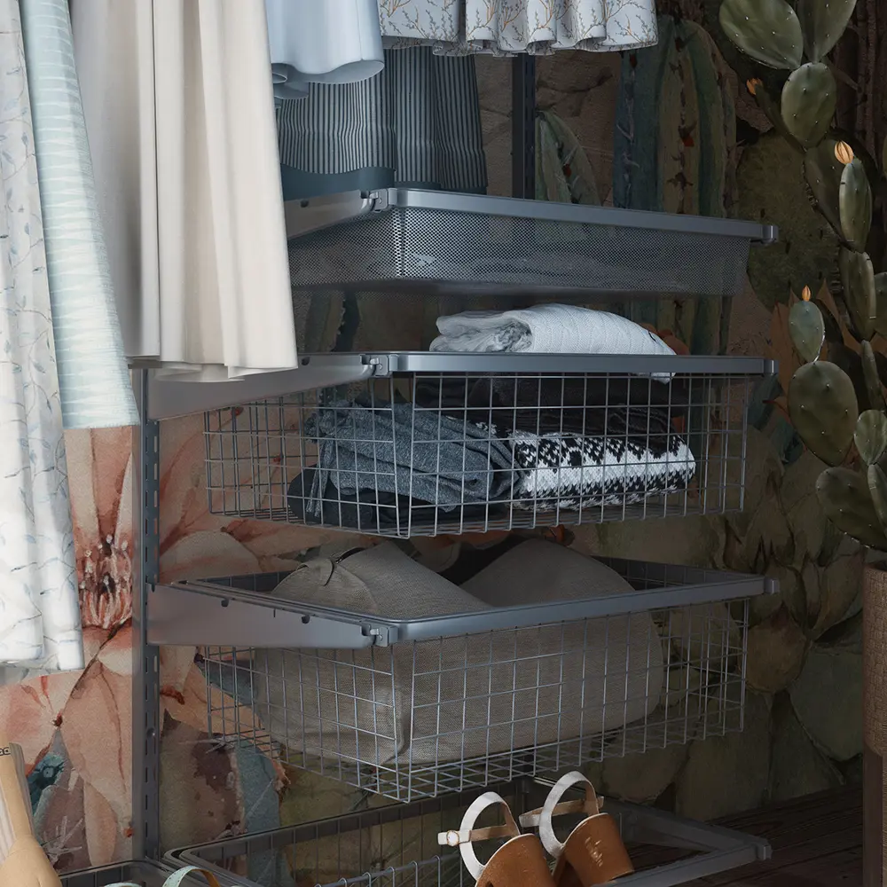 LARVIJ Проволочная корзина для гардеробной системы 55.5×9×41 см 89370197 STLM-1082373 - Вид №2