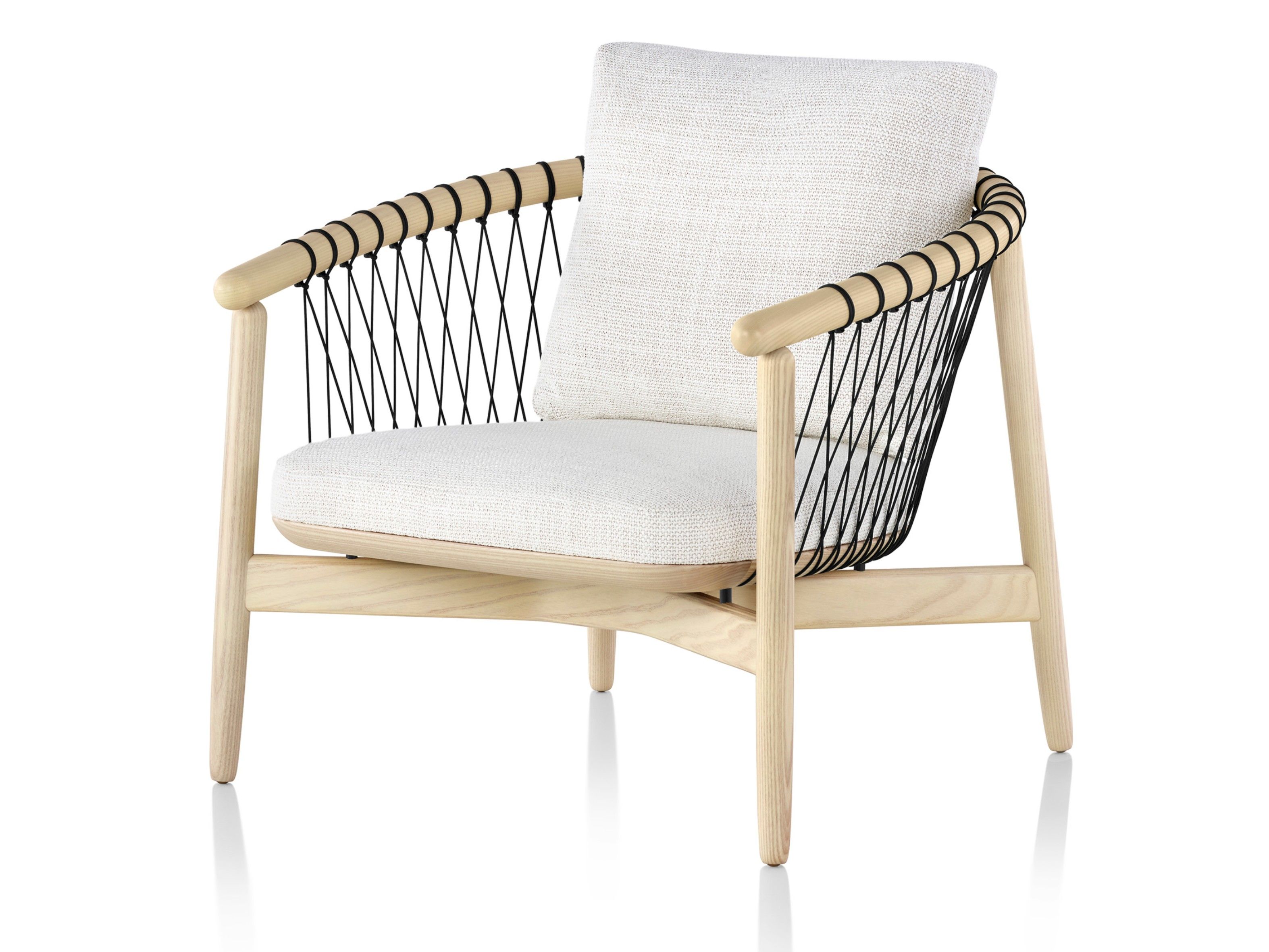 Кресло из дерева и ткани с подлокотниками Herman Miller Crosshatch ARCH-00123148 - Вид №1