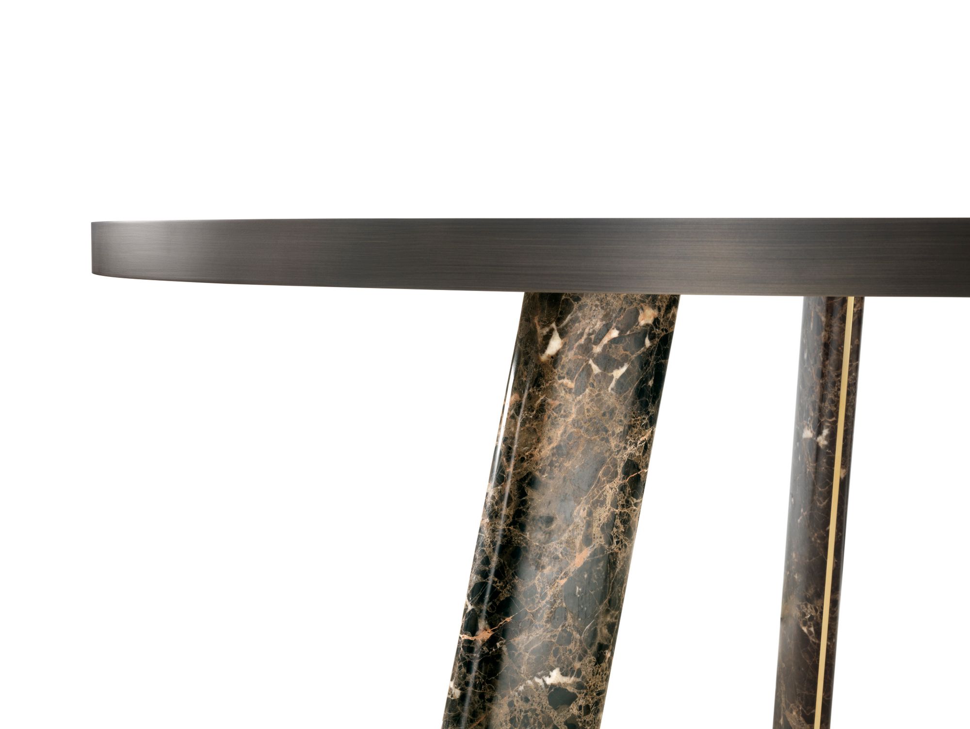 Круглый мраморный стол Dark Emperador с Lazy Susan GHIDINI1961 Native ARCH-00073380 - Вид №3