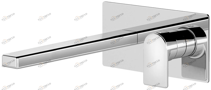 Fir Italia Смеситель для раковины настенный из латуни с тарелкой Doda 67 6710208