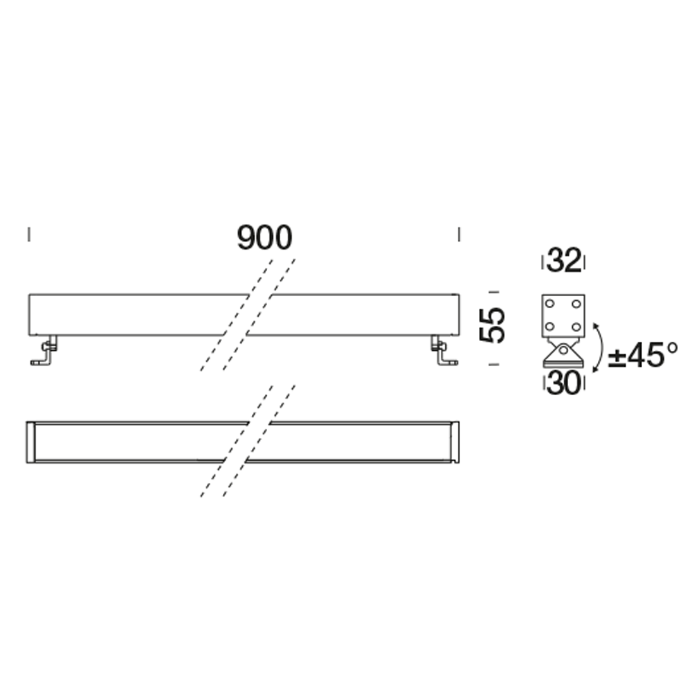 8411716 Подсветка стены Platek MINI CORNICHE Applique  MINI CORNICHE Applique 900 mm - LED 3000K diffuse  - Вид №10