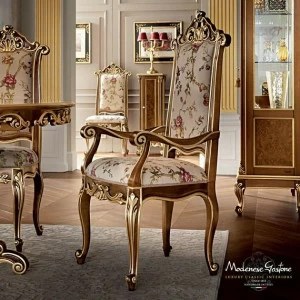 Modenese Gastone Стул из массива дерева с подлокотниками Casanova